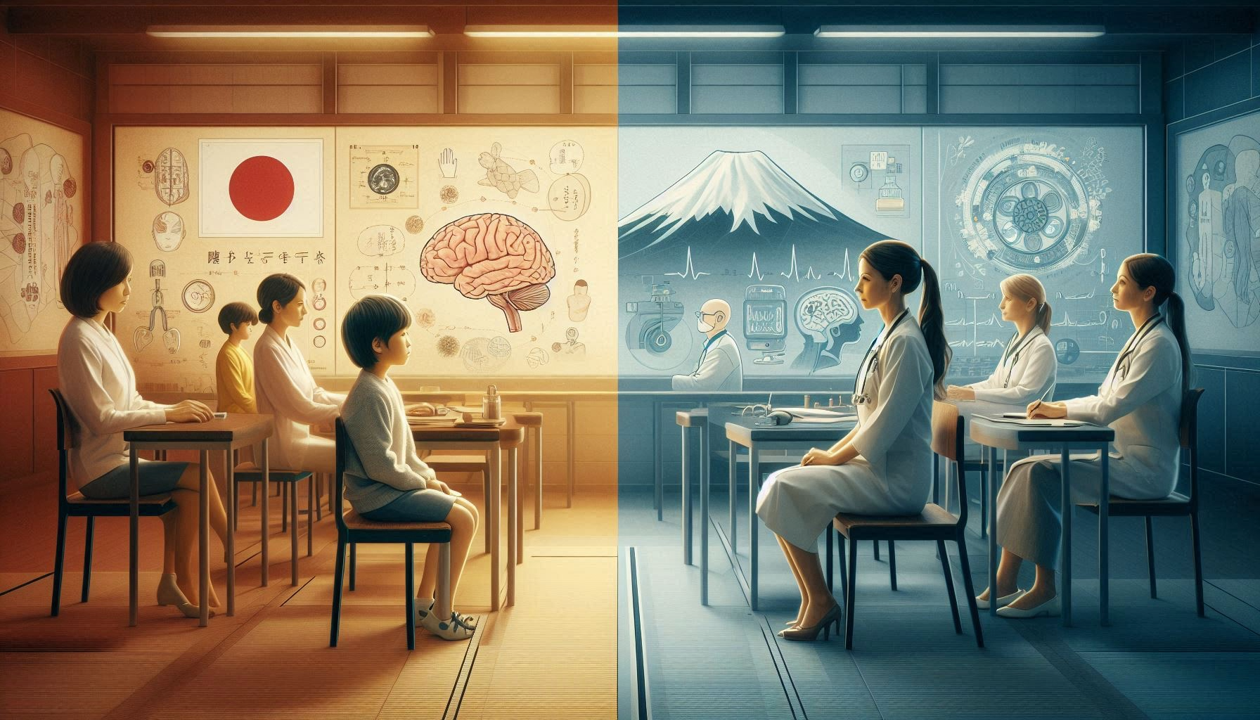 ADHD diagnosis comparison concept